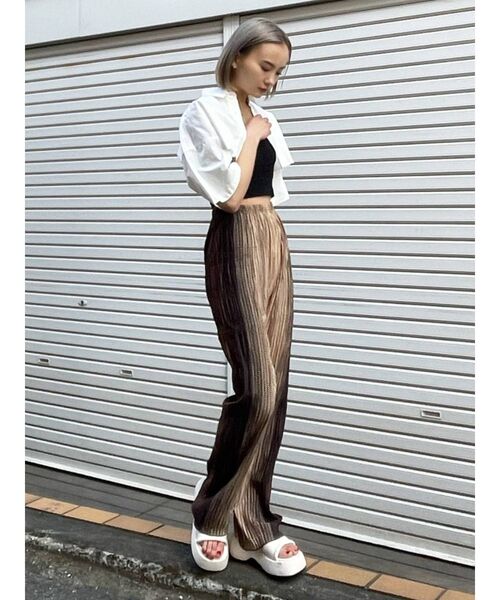 EMODA（エモダ）の「シャーリングラフパンツ（その他パンツ・レディース・その他/ブルー/イエロー/その他1/ブラック・FREE）」の7枚目の写真