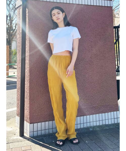 EMODA（エモダ）の「シャーリングラフパンツ（その他パンツ・レディース・その他/ブルー/イエロー/その他1/ブラック・FREE）」の11枚目の写真