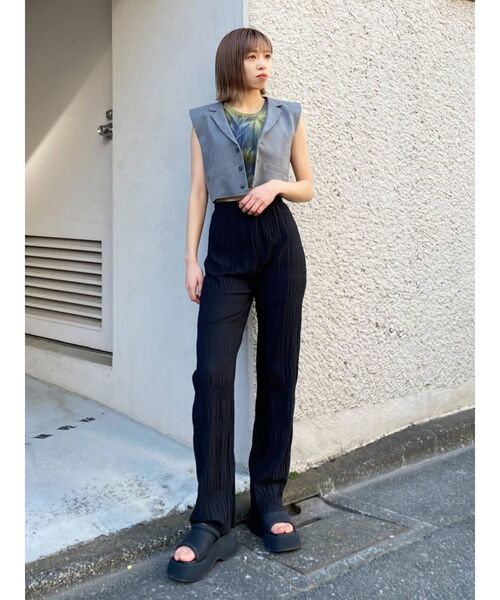 EMODA（エモダ）の「シャーリングラフパンツ（その他パンツ・レディース・その他/ブルー/イエロー/その他1/ブラック・FREE）」の19枚目の写真