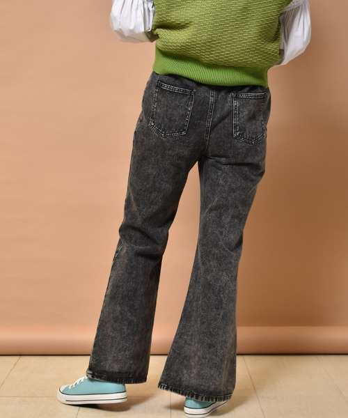 RETRO GIRL(レトロガール)の「イージーフレアパンツ(デニム)(デニムパンツ・レディース・ケミカルウォッシュ/ブラック/ライトブルー・SMALL/MEDIUM/LARGE)」の12枚目の写真