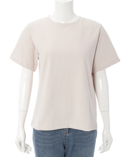 Edit Sheen（エディットシーン）の「ニュアンスカラークルーネックTシャツ（Tシャツ/カットソー・レディース・ホワイト/ベージュ/ダークグレー/グレイッシュベージュ・M）」の18枚目の写真