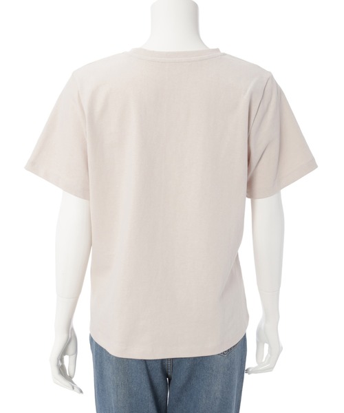 Edit Sheen（エディットシーン）の「ニュアンスカラークルーネックTシャツ（Tシャツ/カットソー・レディース・ホワイト/ベージュ/ダークグレー/グレイッシュベージュ・M）」の9枚目の写真