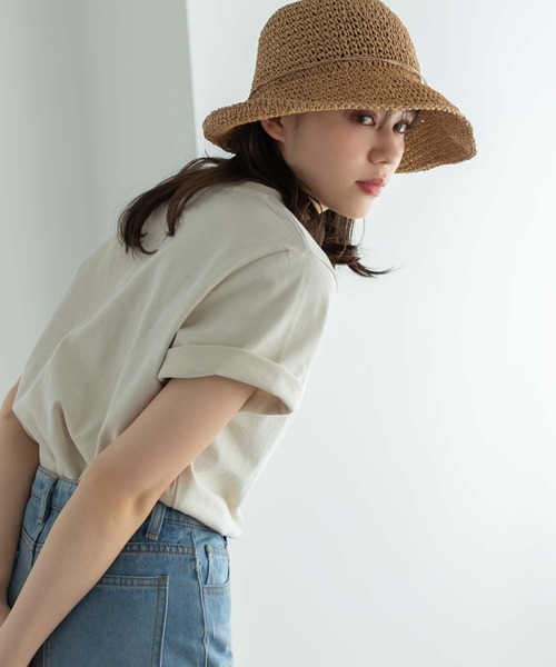 Edit Sheen（エディットシーン）の「ニュアンスカラークルーネックTシャツ（Tシャツ/カットソー・レディース・ホワイト/ベージュ/ダークグレー/グレイッシュベージュ・M）」の13枚目の写真