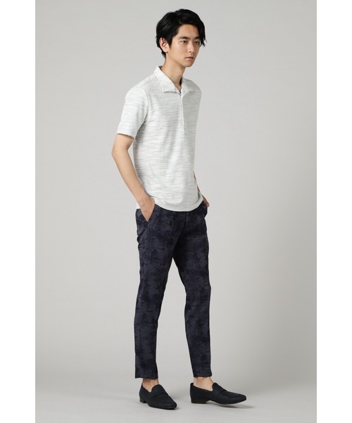 HIGH STREET(ハイストリート)の「HIGH STREET∴圧縮パイルオブロングポロシャツ(ポロシャツ・メンズ・ピンク/ブルー系1・M/LL)」の18枚目の写真