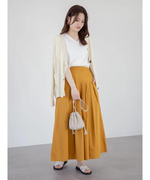 Green　Parks（グリーンパークス）の「インド綿 ボリュームロングスカート（スカート・レディース・ライトグレー/ブラック/ブルー/マスタード・FREE）」の15枚目の写真