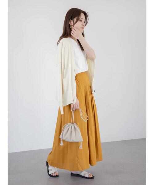 Green　Parks（グリーンパークス）の「インド綿 ボリュームロングスカート（スカート・レディース・ライトグレー/ブラック/ブルー/マスタード・FREE）」の16枚目の写真