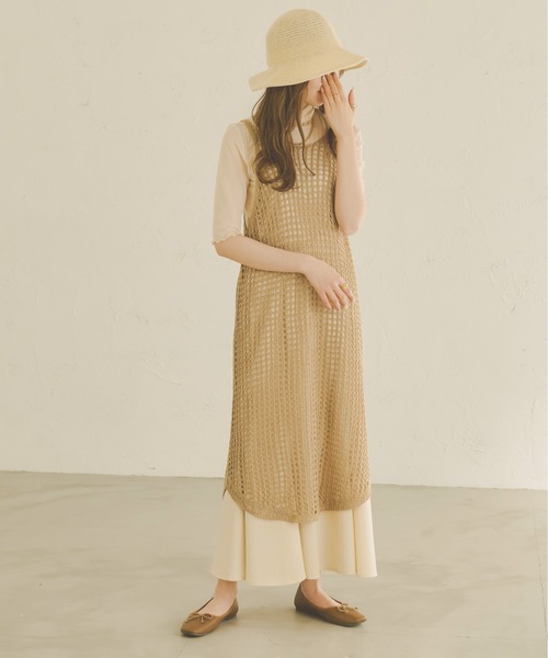 Ambre Neige(アンブルネージュ)の「サマーストローハット/【WEB/EC限定商品】(ハット・レディース・ベージュ/アイボリー・FREE)」の9枚目の写真