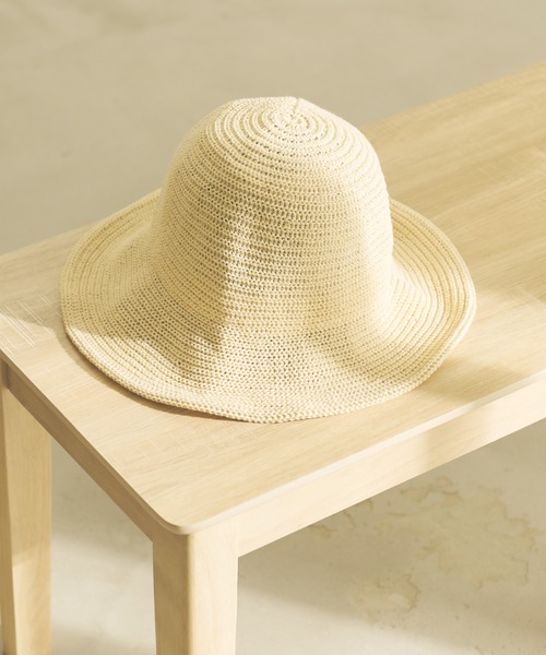 Ambre Neige(アンブルネージュ)の「サマーストローハット/【WEB/EC限定商品】(ハット・レディース・ベージュ/アイボリー・FREE)」の11枚目の写真