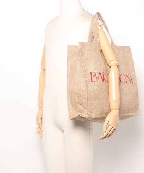MAISON BENGAL（マイソンベンガル）の「≪MAISON BENGAL≫ジュートトートバッグ（トートバッグ・レディース・ベージュ/レッド・FREE）」の3枚目の写真