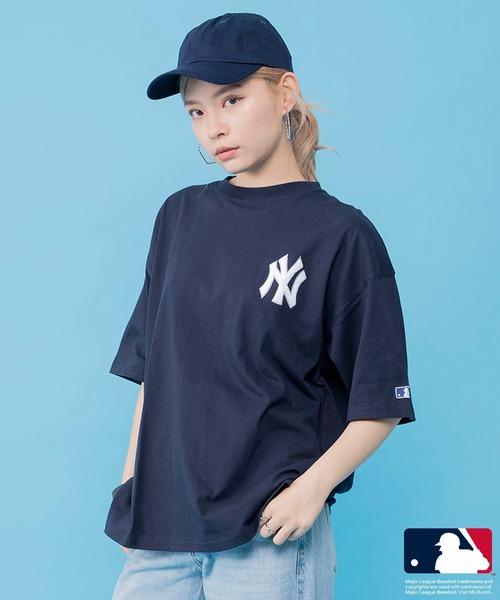 MLB（メジャーリーグベースボール）の「MLB/メジャーリーグベースボール ロゴ刺繍 ラバープリント 球団ロゴ バックプリント スリット 半袖 Tee シャツ tシャツ（Tシャツ/カットソー・メンズ・ネイビー/ホワイト/グリーン/ブラック/ホワイト系その他/ホワイト系その他2・M/L/LL/5L/4L/3L/S）」の22枚目の写真