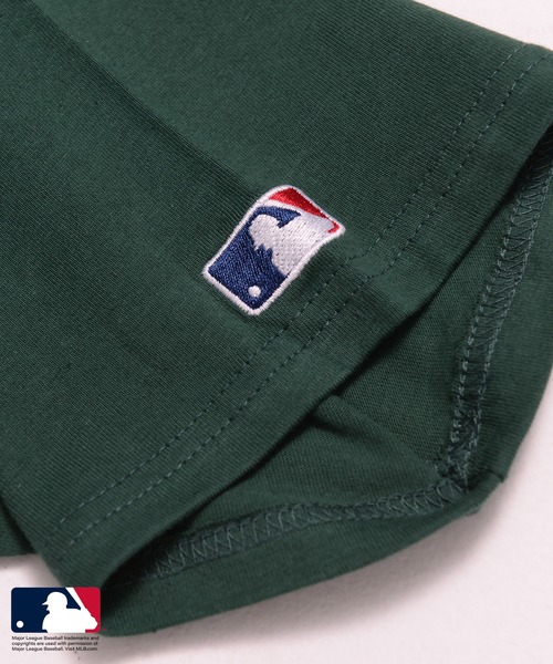 MLB（メジャーリーグベースボール）の「MLB/メジャーリーグベースボール ロゴ刺繍 ラバープリント 球団ロゴ バックプリント スリット 半袖 Tee シャツ tシャツ（Tシャツ/カットソー・メンズ・ネイビー/ホワイト/グリーン/ブラック/ホワイト系その他/ホワイト系その他2・M/L/LL/5L/4L/3L/S）」の9枚目の写真