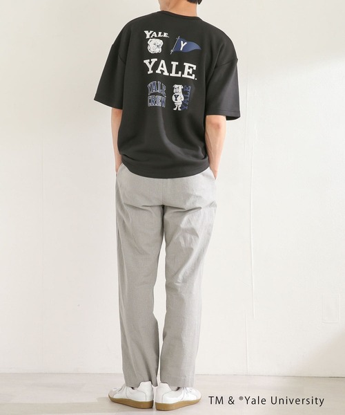 SENSE OF PLACE by URBAN RESEARCH(センスオブプレイスバイアーバンリサーチ)の「『別注』『ユニセックス』YALE×SENSE OF PLACE カレッジロゴTシャツ D(Tシャツ/カットソー・メンズ・ライトベージュ/ホワイト/ライトブルー/ブラック・LARGE/MEDIUM)」の7枚目の写真