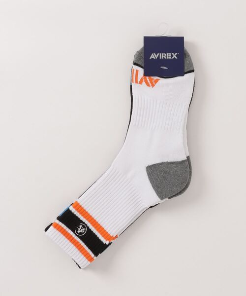 AVIREX(アヴィレックス)の「【直営店限定】Aマーク クルー ソックス / A-MARK CREW SOCKS / アヴィレックス / AVIREX(ソックス/靴下・メンズ・オフホワイト/ブラック・FREE)」の2枚目の写真