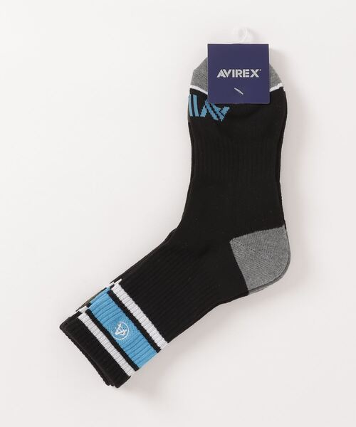 AVIREX(アヴィレックス)の「【直営店限定】Aマーク クルー ソックス / A-MARK CREW SOCKS / アヴィレックス / AVIREX(ソックス/靴下・メンズ・オフホワイト/ブラック・FREE)」の1枚目の写真