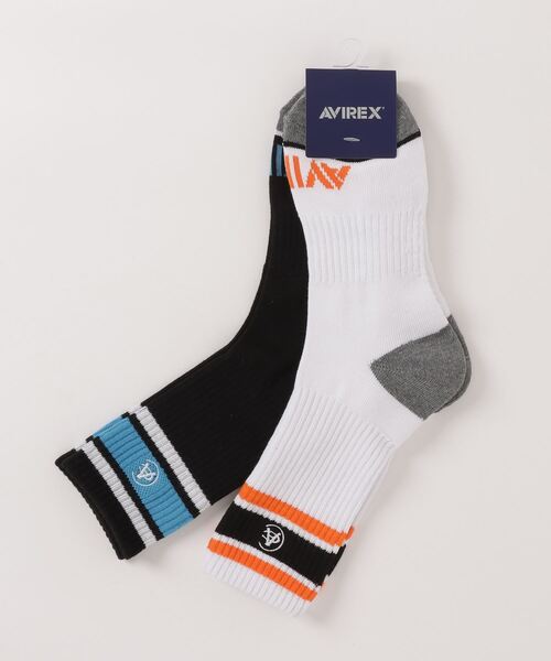 AVIREX(アヴィレックス)の「【直営店限定】Aマーク クルー ソックス / A-MARK CREW SOCKS / アヴィレックス / AVIREX(ソックス/靴下・メンズ・オフホワイト/ブラック・FREE)」の3枚目の写真