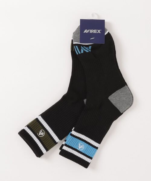 AVIREX(アヴィレックス)の「【直営店限定】Aマーク クルー ソックス / A-MARK CREW SOCKS / アヴィレックス / AVIREX(ソックス/靴下・メンズ・オフホワイト/ブラック・FREE)」の4枚目の写真