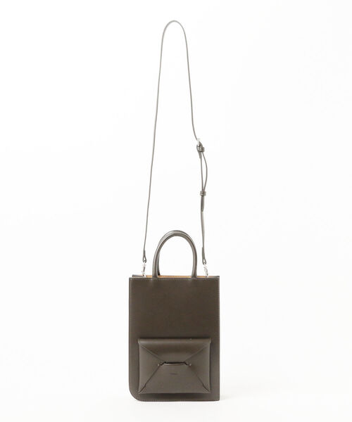 B:MING by BEAMS(ビーミングバイビームス)の「ADD CULUMN / レター バッグ M(ハンドバッグ・レディース・チャコールグレー/ミント・ONE SIZE)」の4枚目の写真