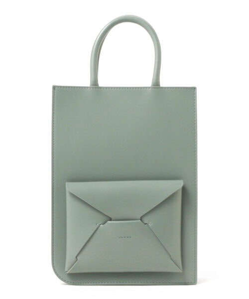 B:MING by BEAMS(ビーミングバイビームス)の「ADD CULUMN / レター バッグ M(ハンドバッグ・レディース・チャコールグレー/ミント・ONE SIZE)」の15枚目の写真