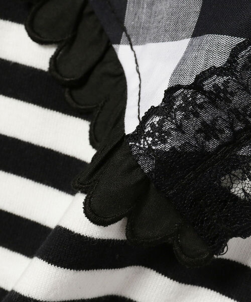 BEAMS BOY（ビームスボーイ）の「TORI-TO × BEAMS BOY / 別注 コラージュ ロングスリーブ Tシャツ（Tシャツ/カットソー・レディース・ホワイト/ブラック・ONE SIZE）」の19枚目の写真