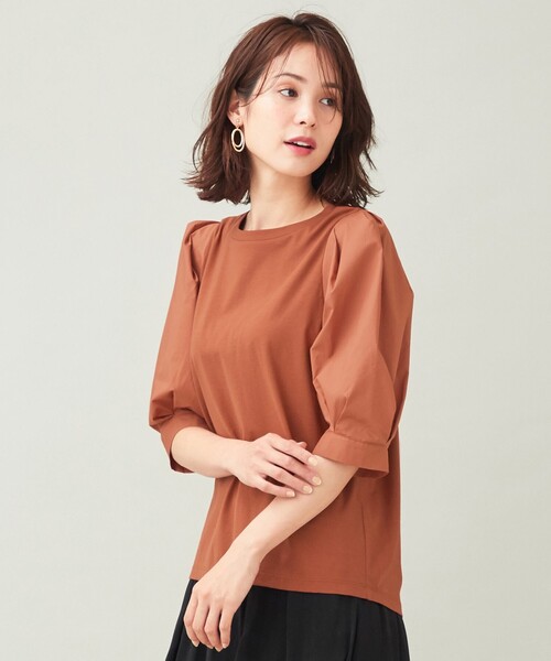 ANY(エニィ)の「【接触冷感】秋メキ袖ボリューム カットソー(Tシャツ/カットソー・レディース・アイボリー系/オレンジ系/ブラック系・2/3)」の2枚目の写真