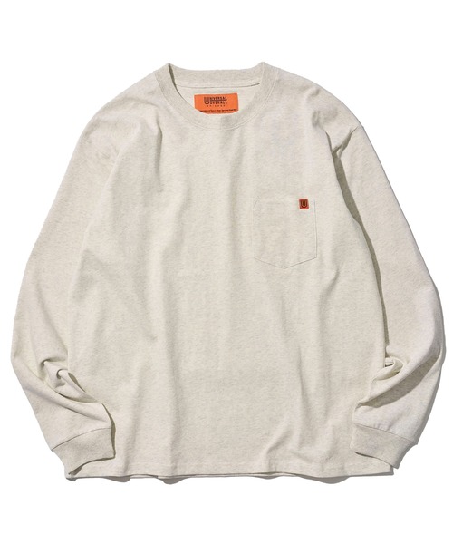 UNIVERSAL OVERALL(ユニバーサルオーバーオール)の「【UNIVERSAL OVERALL】別注 ポケットクルーネック ロングスリーブTシャツ / POCKET LONG SLEEVE(Tシャツ/カットソー・メンズ・グリーン/ベージュ/ネイビー/ホワイト/ブラック/チャコールグレー/グレイッシュベージュ/オートミール/ライトピンク/サックスブルー/セージグリーン/ミント・MEDIUM/X-LARGE/LARGE/SMALL)」の21枚目の写真