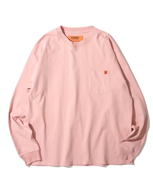 UNIVERSAL OVERALL(ユニバーサルオーバーオール)の「【UNIVERSAL OVERALL】別注 ポケットクルーネック ロングスリーブTシャツ / POCKET LONG SLEEVE(Tシャツ/カットソー・メンズ・グリーン/ベージュ/ネイビー/ホワイト/ブラック/チャコールグレー/グレイッシュベージュ/オートミール/ライトピンク/サックスブルー/セージグリーン/ミント・MEDIUM/X-LARGE/LARGE/SMALL)」の13枚目の写真