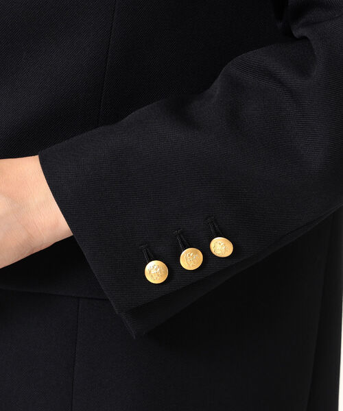 Demi-Luxe BEAMS（デミルクス ビームス）の「Demi-Luxe BEAMS / ドライギャバジン ６ボタン ダブルジャケット（テーラードジャケット・レディース・ネイビー・34/36/38）」の21枚目の写真