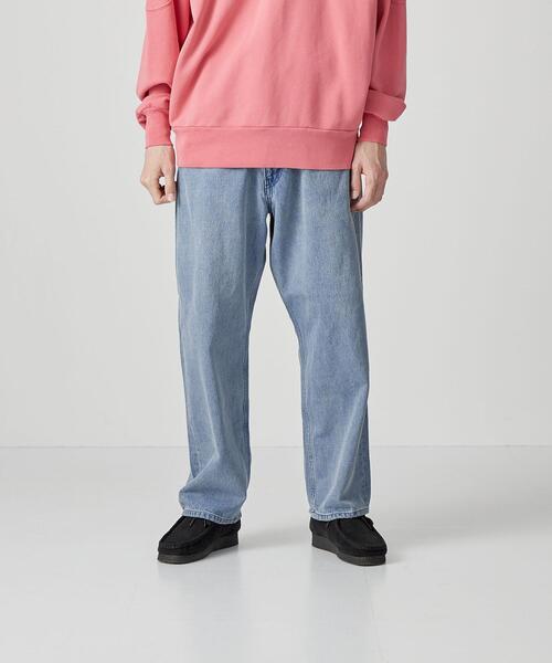 CITEN（シテン）の「＜CITEN＞バギー デニムパンツ（デニムパンツ・メンズ・ブラック/コバルトブルー・M/L）」の4枚目の写真