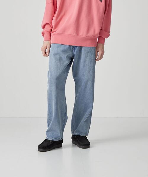 CITEN（シテン）の「＜CITEN＞バギー デニムパンツ（デニムパンツ・メンズ・ブラック/コバルトブルー・M/L）」の6枚目の写真