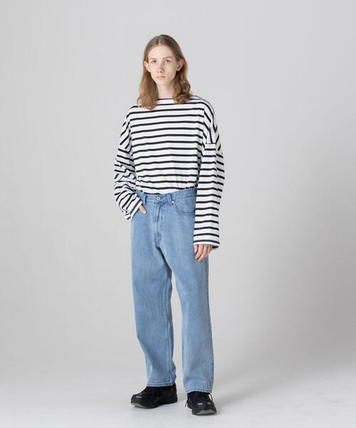 CITEN（シテン）の「＜CITEN＞バギー デニムパンツ（デニムパンツ・メンズ・ブラック/コバルトブルー・M/L）」の13枚目の写真