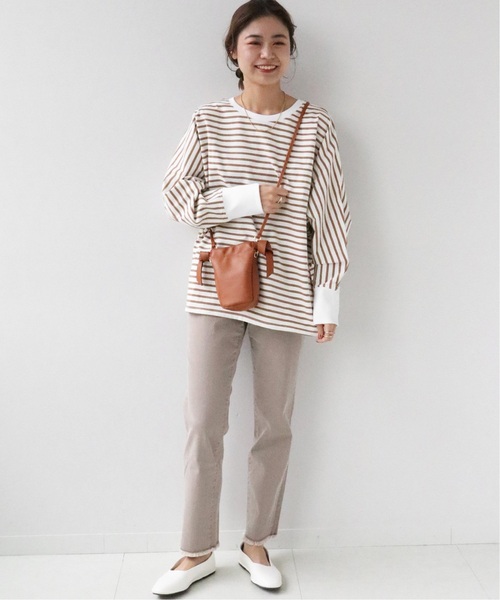 JOURNAL STANDARD relume(ジャーナルスタンダード レリューム)の「《追加》ドルマンフォルムロングTEE(Tシャツ/カットソー・レディース・ホワイト/チャコールグレー/ベージュ/ネイビー・FREE)」の21枚目の写真