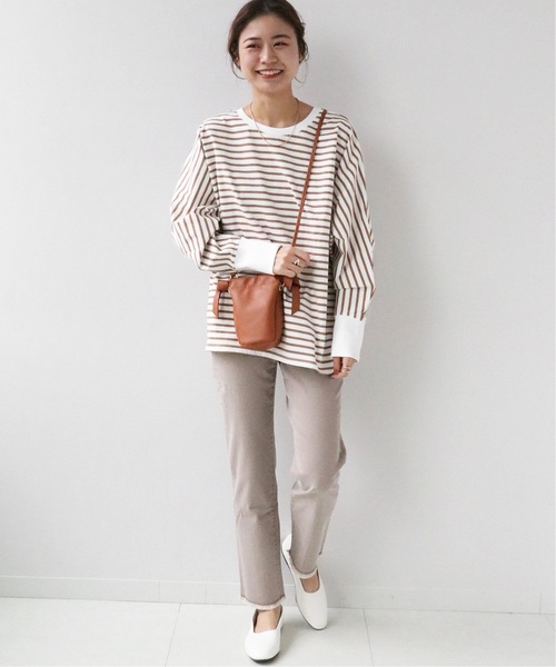 JOURNAL STANDARD relume(ジャーナルスタンダード レリューム)の「《追加》ドルマンフォルムロングTEE(Tシャツ/カットソー・レディース・ホワイト/チャコールグレー/ベージュ/ネイビー・FREE)」の22枚目の写真