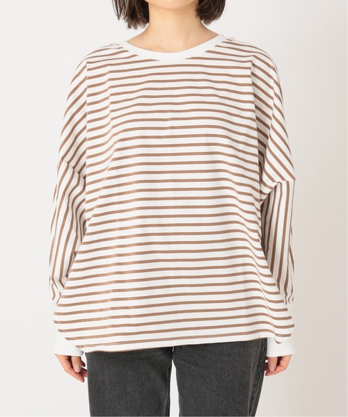 JOURNAL STANDARD relume(ジャーナルスタンダード レリューム)の「《追加》ドルマンフォルムロングTEE(Tシャツ/カットソー・レディース・ホワイト/チャコールグレー/ベージュ/ネイビー・FREE)」の6枚目の写真