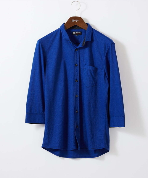 MK MICHEL KLEIN HOMME (エムケーミッシェルクランオム)の「カノコ七分シャツ(シャツ/ブラウス・メンズ・グレー/ブラウン/ブルー/ホワイト・48/51/46)」の1枚目の写真