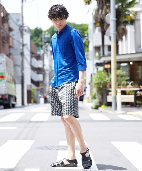 MK MICHEL KLEIN HOMME (エムケーミッシェルクランオム)の「カノコ七分シャツ(シャツ/ブラウス・メンズ・グレー/ブラウン/ブルー/ホワイト・48/51/46)」の6枚目の写真