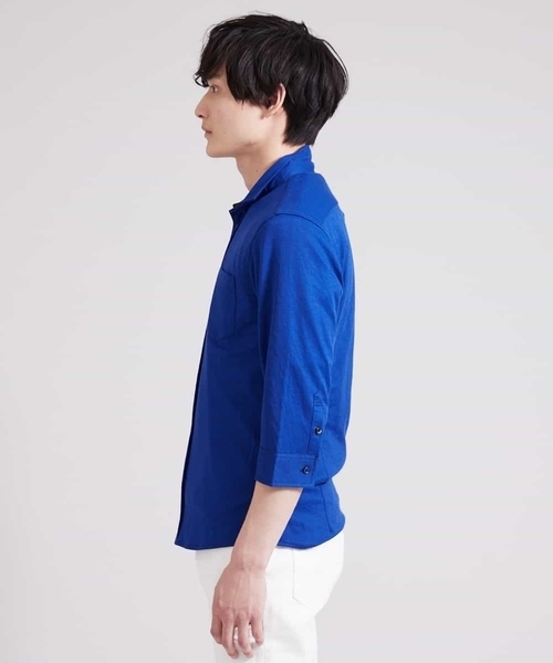 MK MICHEL KLEIN HOMME (エムケーミッシェルクランオム)の「カノコ七分シャツ(シャツ/ブラウス・メンズ・グレー/ブラウン/ブルー/ホワイト・48/51/46)」の9枚目の写真
