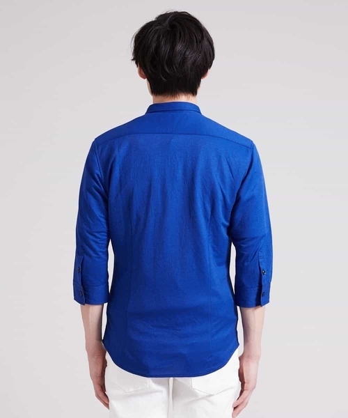 MK MICHEL KLEIN HOMME (エムケーミッシェルクランオム)の「カノコ七分シャツ(シャツ/ブラウス・メンズ・グレー/ブラウン/ブルー/ホワイト・48/51/46)」の10枚目の写真