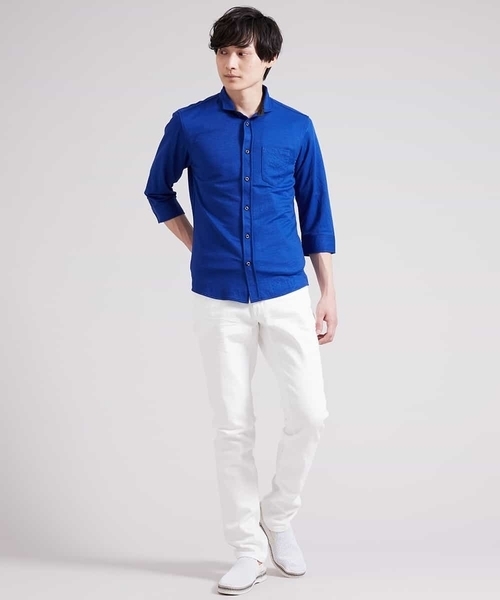 MK MICHEL KLEIN HOMME (エムケーミッシェルクランオム)の「カノコ七分シャツ(シャツ/ブラウス・メンズ・グレー/ブラウン/ブルー/ホワイト・48/51/46)」の11枚目の写真