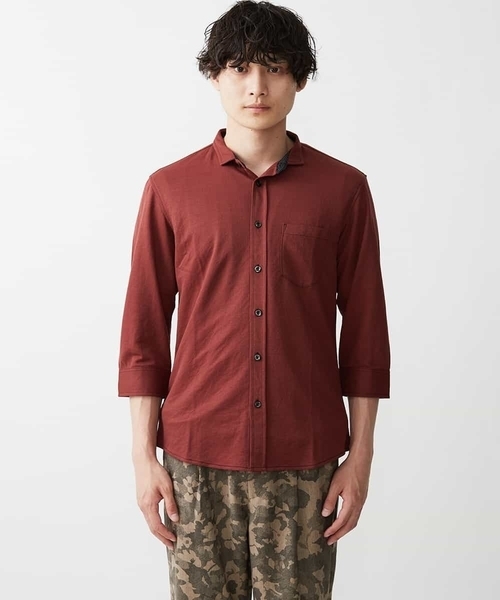MK MICHEL KLEIN HOMME (エムケーミッシェルクランオム)の「カノコ七分シャツ(シャツ/ブラウス・メンズ・グレー/ブラウン/ブルー/ホワイト・48/51/46)」の15枚目の写真