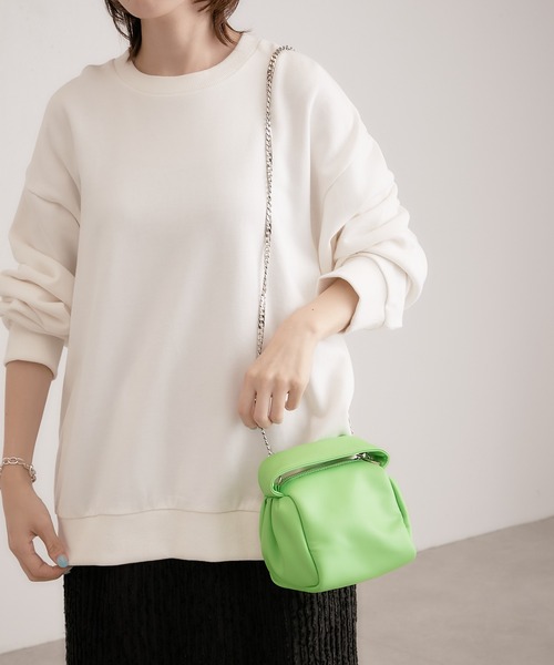 PAPILLONNER（パピヨネ）の「【OT】2WAY/ミニパフショルダー/PAPILLONNER/パピヨネ（ショルダーバッグ・レディース・ブラック/ライム・FREE）」の14枚目の写真