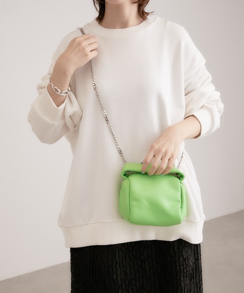 PAPILLONNER（パピヨネ）の「【OT】2WAY/ミニパフショルダー/PAPILLONNER/パピヨネ（ショルダーバッグ・レディース・ブラック/ライム・FREE）」の17枚目の写真