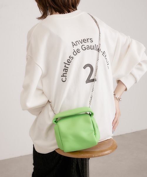 PAPILLONNER（パピヨネ）の「【OT】2WAY/ミニパフショルダー/PAPILLONNER/パピヨネ（ショルダーバッグ・レディース・ブラック/ライム・FREE）」の19枚目の写真