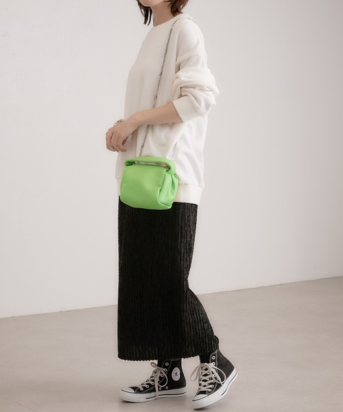 PAPILLONNER（パピヨネ）の「【OT】2WAY/ミニパフショルダー/PAPILLONNER/パピヨネ（ショルダーバッグ・レディース・ブラック/ライム・FREE）」の16枚目の写真