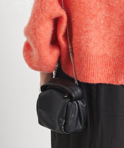 PAPILLONNER（パピヨネ）の「【OT】2WAY/ミニパフショルダー/PAPILLONNER/パピヨネ（ショルダーバッグ・レディース・ブラック/ライム・FREE）」の8枚目の写真