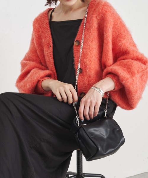 PAPILLONNER（パピヨネ）の「【OT】2WAY/ミニパフショルダー/PAPILLONNER/パピヨネ（ショルダーバッグ・レディース・ブラック/ライム・FREE）」の9枚目の写真