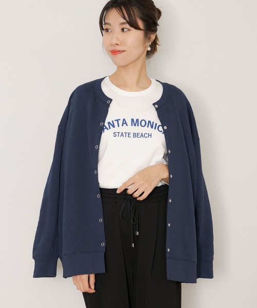URBAN RESEARCH Sonny Label(アーバンリサーチサニーレーベル)の「SANTAMONICAロゴプリントロングTシャツ(Tシャツ/カットソー・レディース・ネイビー/レッド/オフホワイト・FREE)」の2枚目の写真