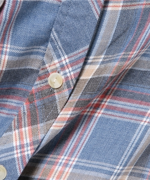 AZUL by moussy（アズールバイマウジー）の「フェイドチェックWポケ長袖T/Bシャツ（シャツ/ブラウス・レディース・ピンク系その他/イエロー系その他/ブルー系その他・MEDIUM/SMALL/LARGE）」の6枚目の写真