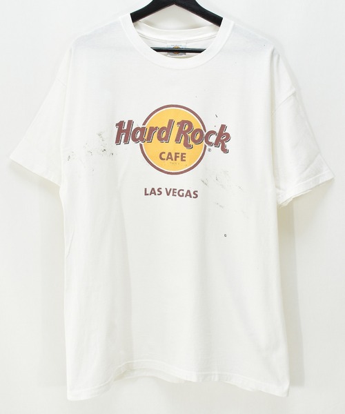 VINTAGE(ヴィンテージ)の「【ヴィンテージ古着】Hard Rock CAFE / ハードロックカフェ ロゴ プリントTシャツ LAS VEGAS(Tシャツ/カットソー・メンズ・ホワイト・LARGE)」の1枚目の写真