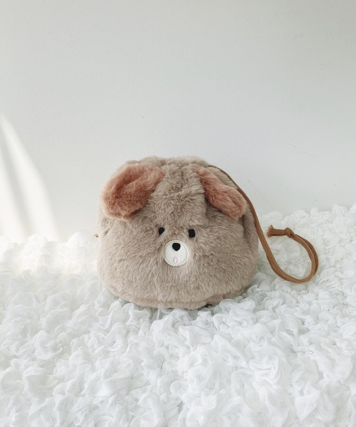 AS KNOW AS plus（アズノゥアズプラス）の「♪すふれあにまるポーチ（ポーチ・レディース・ホワイト/ベージュ/モカ/ホワイト×ブラック・FREE）」の4枚目の写真