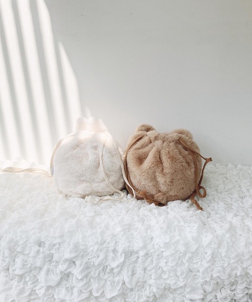 AS KNOW AS plus（アズノゥアズプラス）の「♪すふれあにまるポーチ（ポーチ・レディース・ホワイト/ベージュ/モカ/ホワイト×ブラック・FREE）」の7枚目の写真